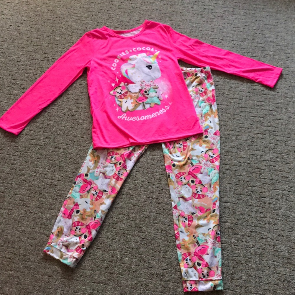 Girls 2 piece Justice unicorn pajamas